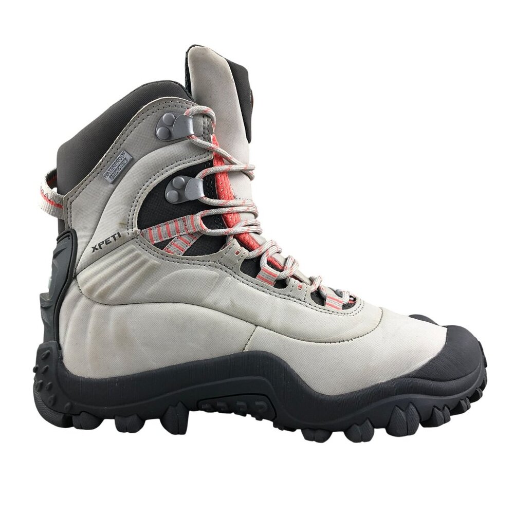 XPETI Women's Size 8.5 Thermator 8 Grey Waterproof Hiking Lace-Up Outdoor Boots